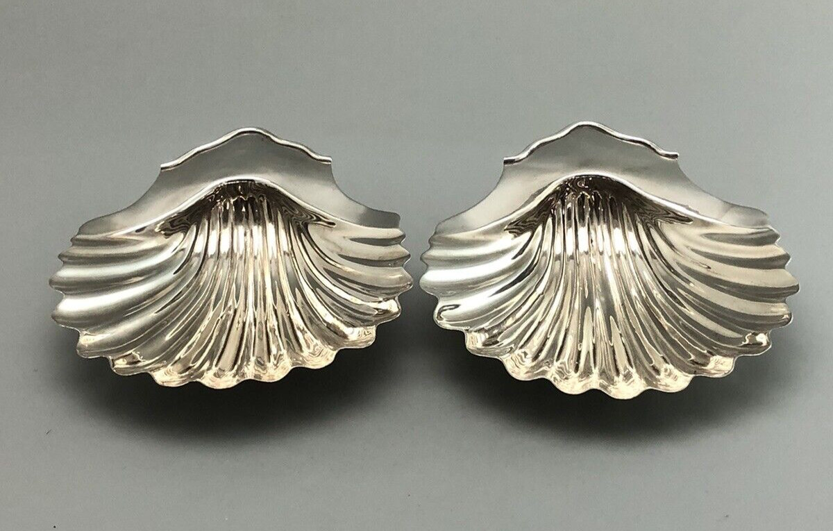 George III Silver Butter Shells Charles Aldridge London 1771 147g BBEZX