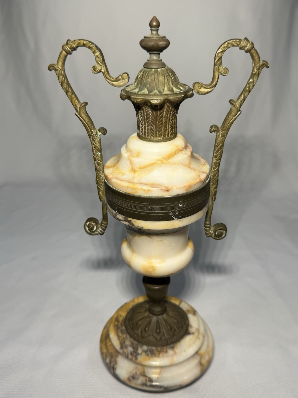 FRENCH MARBLE & BRONZE GARNITURE (Single)
