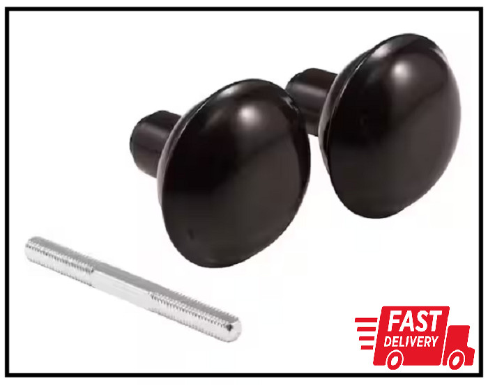 Classic Bronze Plated Spindle Knob Set | Door E Rubbed With Security Oil Prime