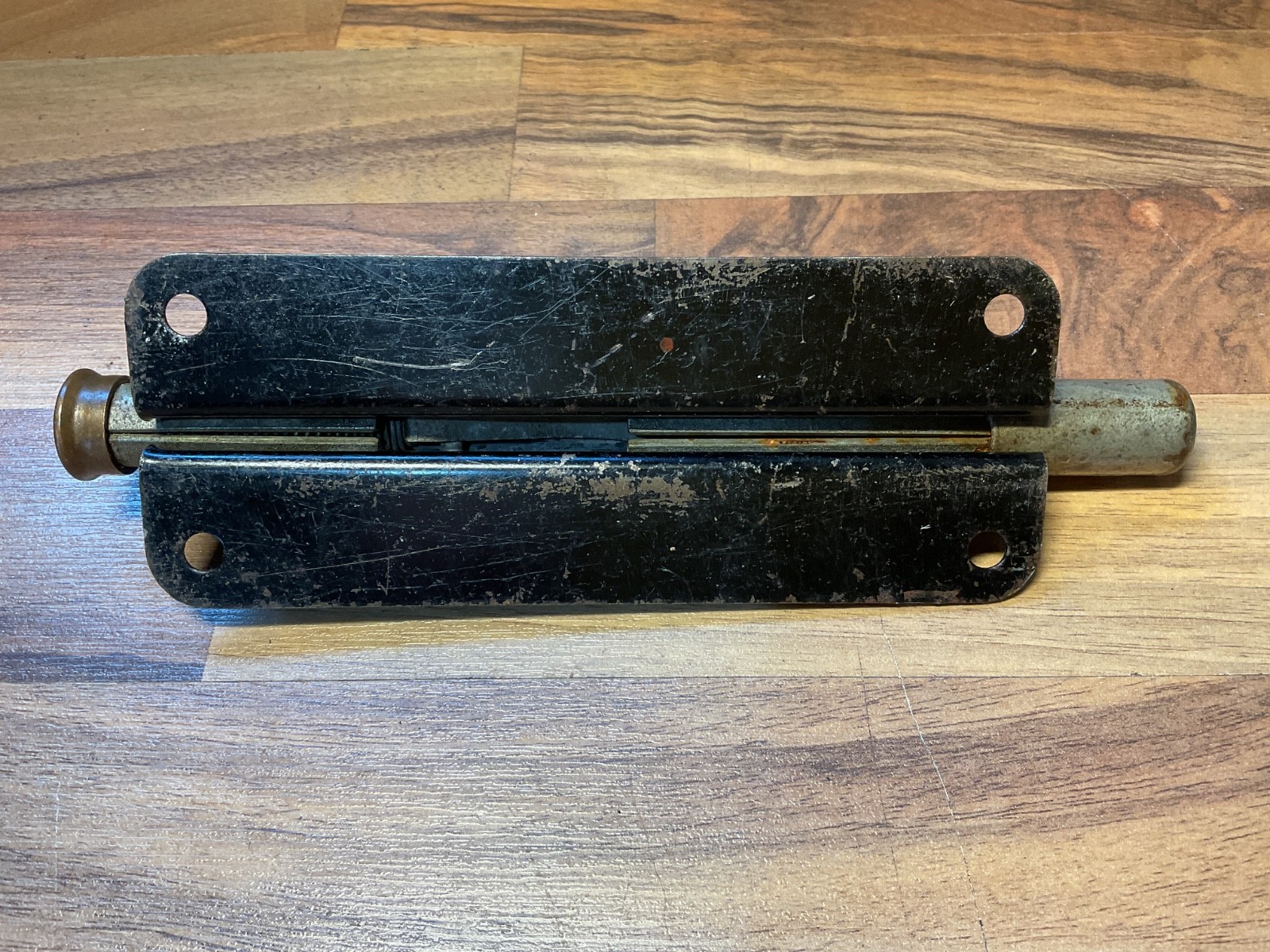 Antique STANLEY SWEETHEART Spring Loaded Slide Bolt Latch Surface Mount Door HDW