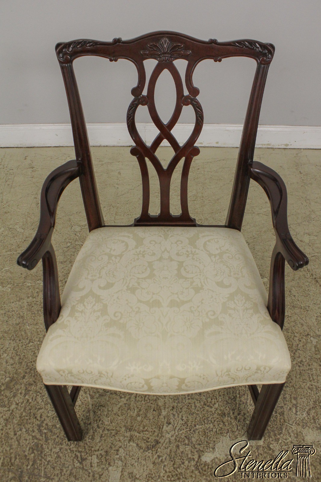 L57480: Set of 8 KINDEL Oxford Mahogany Chippendale Dining Room Chairs