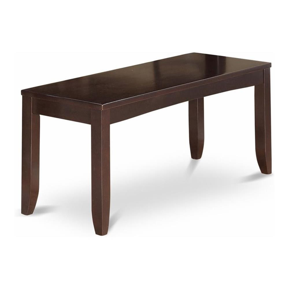 East West Furniture Lynfield 18″ Wood Dining Bench in Cappuccino