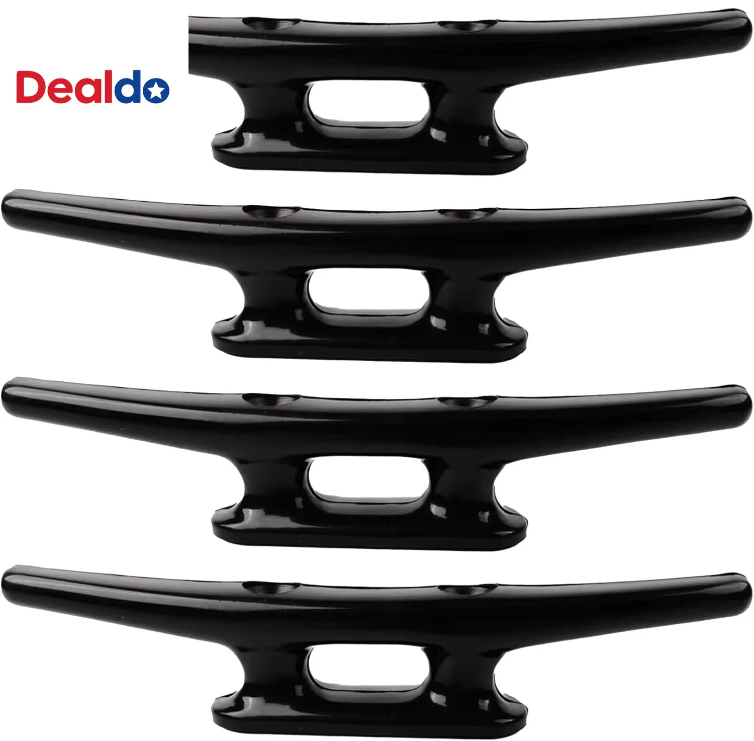 Nylon Boat Cleats Black, 4″/5″/6″/8″, Marine Grade Dock Cleats for Rope, Kayak,