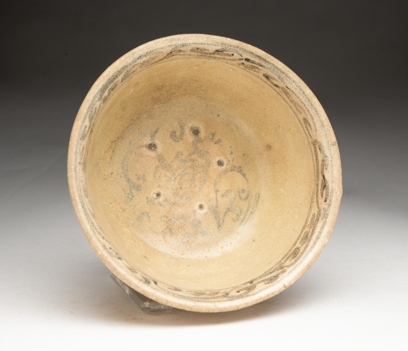 A Sukhothai Glazed Earthenware Bowl