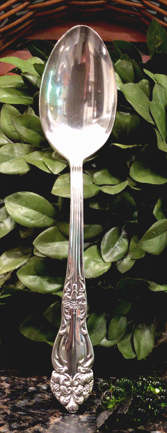 Reed & Barton TIGER LILY FESTIVITY 1901 Silverplate Serving Spoon ~ EXCELLENT!