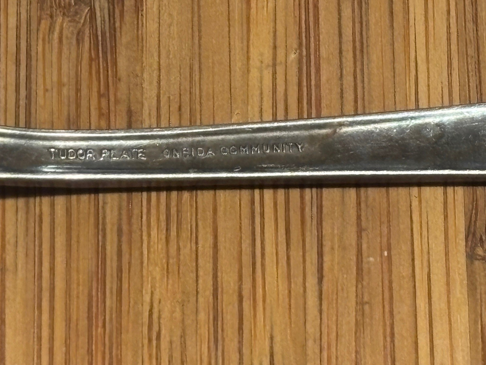 Oneida Community Silverplate Meat Fork Tudor Plate Discontinued 8.5″ No Reserve