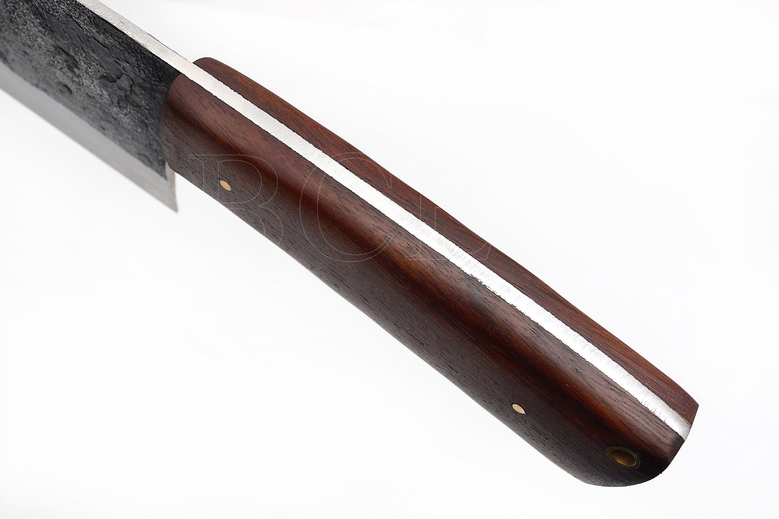 Cleaver Knife Custom Handmade Damascus Steel Blade Wood Handle
