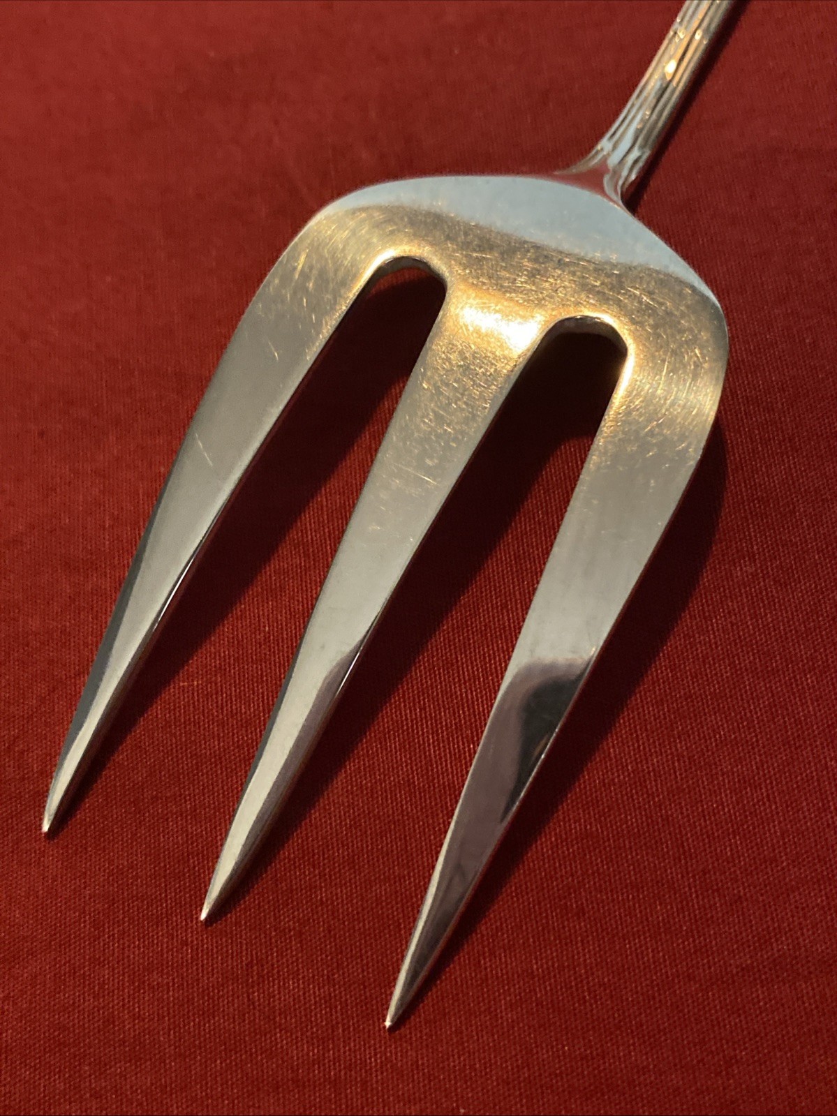 Antique Edwardian Silver Plated Bread Fork By Harrison Fisher & Co. c.1900-1915