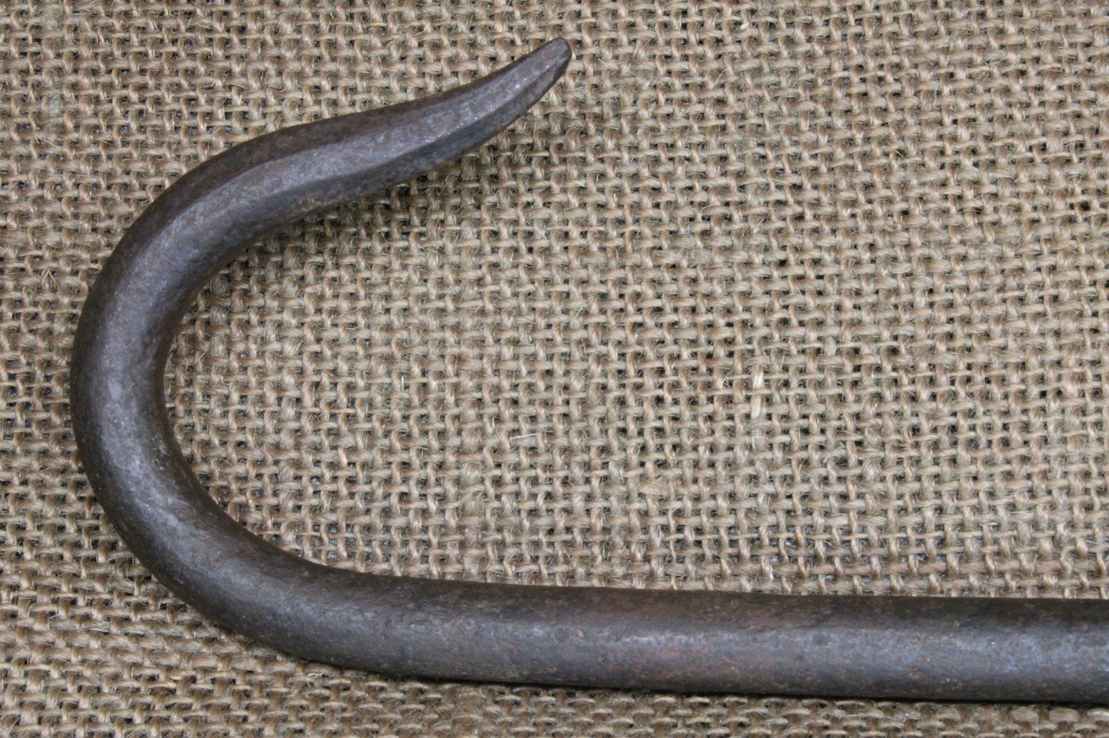 Old Trammel Crane Hook Hearth Rustic Wrought Iron 1800’s Fireplace 17 1/4”