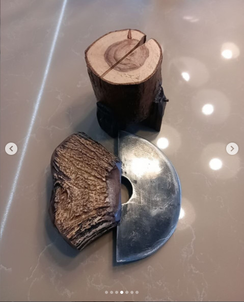 A unique knife crafted from natural materials that combines function and natural