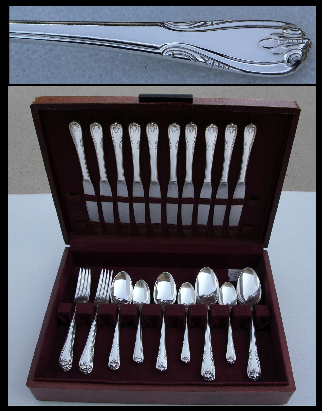 MSRP $475 SONATA 46 Pc 1947 Wallace Harmony House Heavy Silver Plate Set 10 PLS