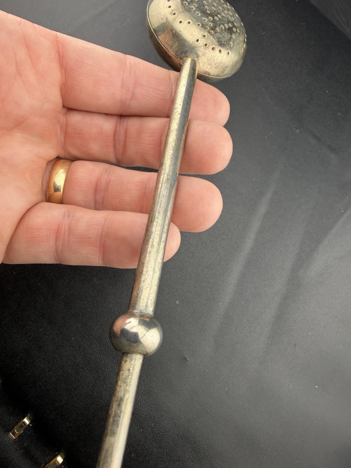 Antique Old Spring Action Tea Seeper Spoon Infuser