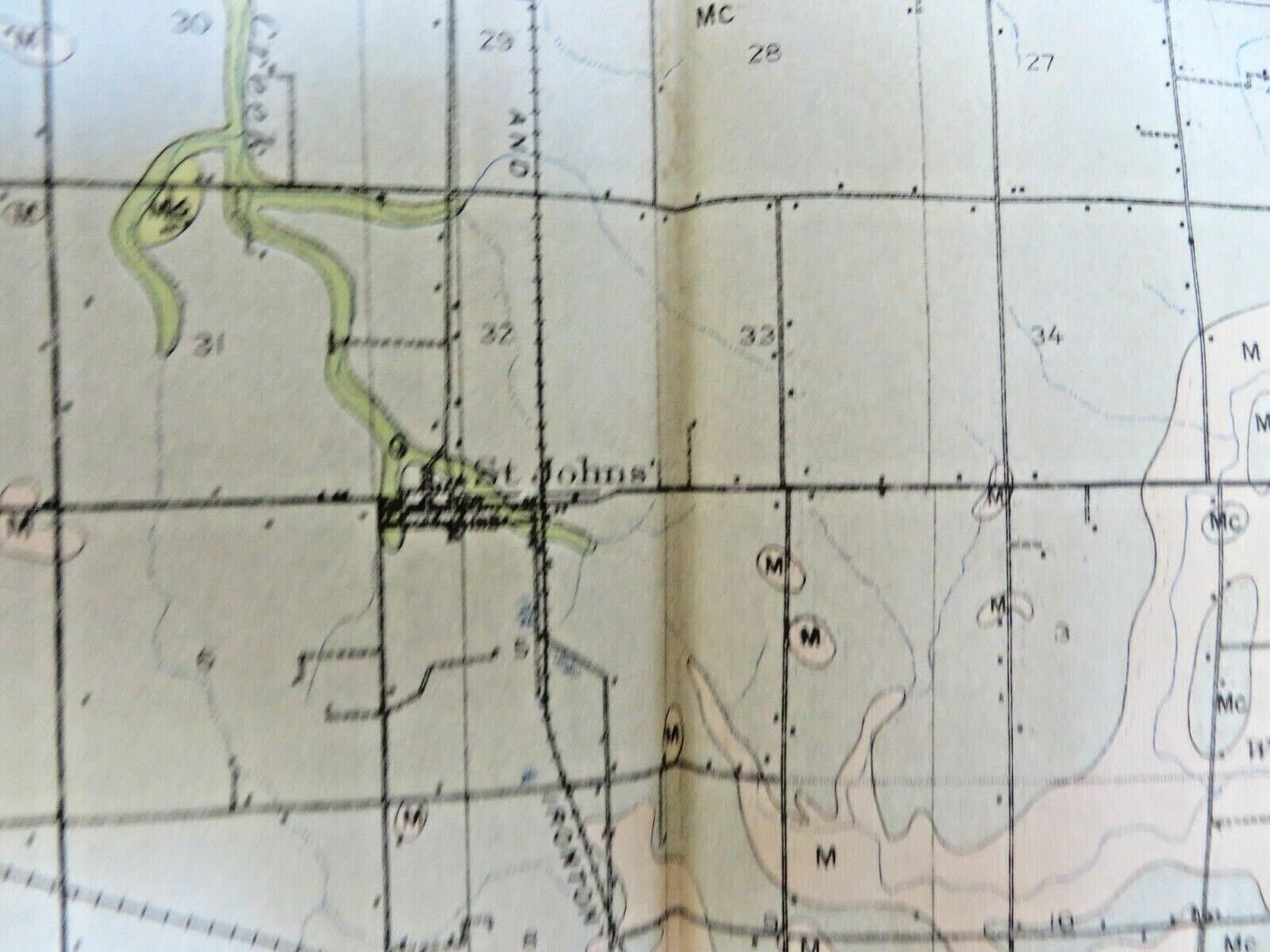 1909 Antique Color Map Auglaize County Ohio New Bremen Fryburg 34 X 25 #0381