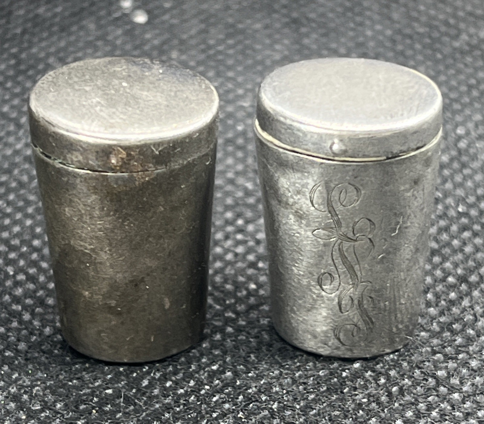Antique Foster & Bailey Sterling Silver Telescopic Cigarette Holder Cases x2