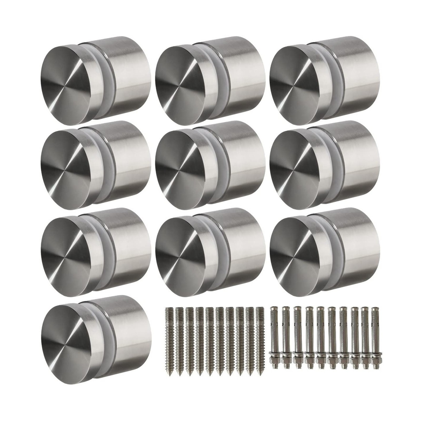 10 Pack LukLoy SS316 Solid 1.32lb Heavy Duty Glass Railing Standoff Hardware …