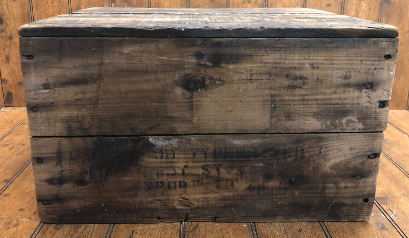 Vintage Underwood Typewriter Shipping Crate Hartford Conn.
