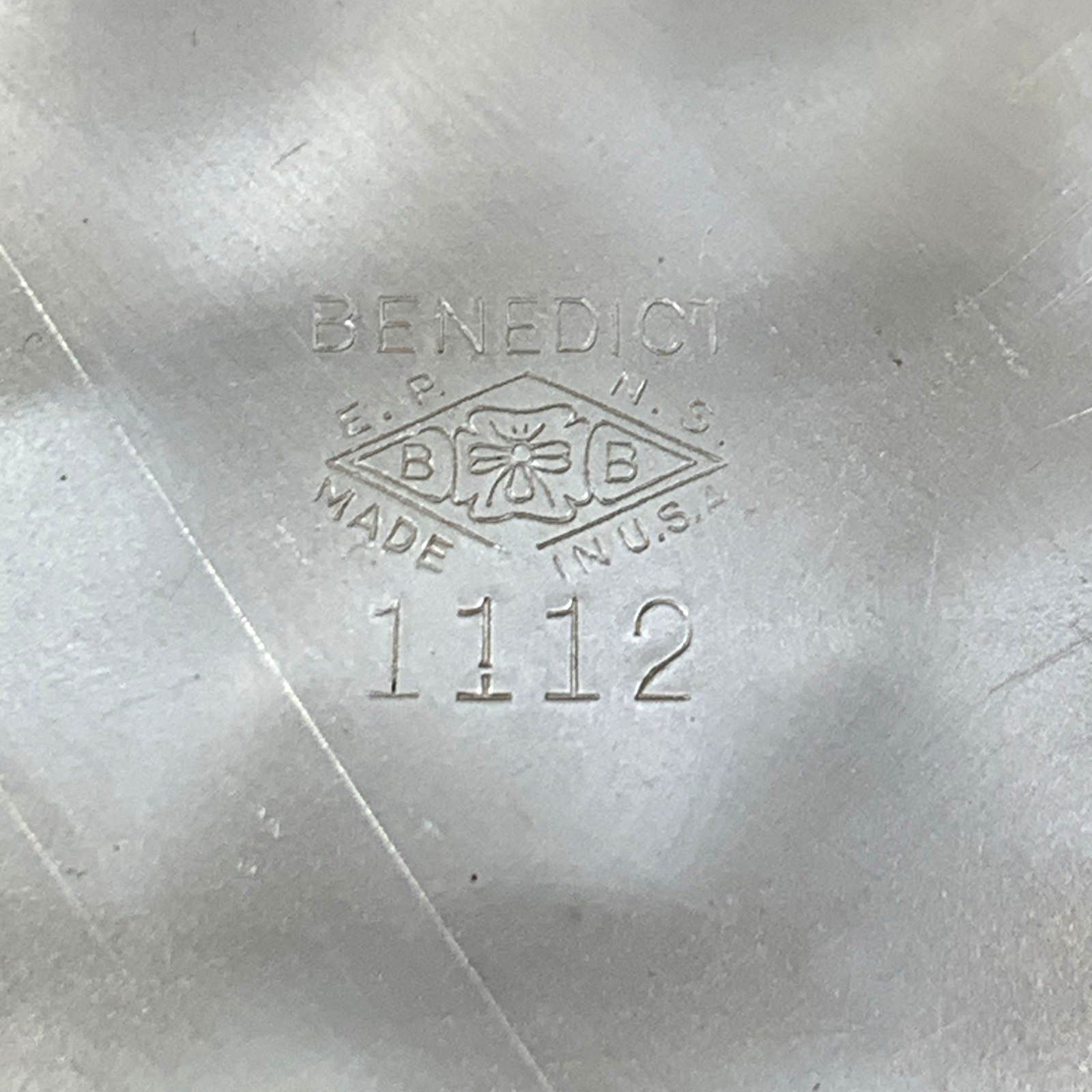 Vintage Benedict 10″ Silver Plate Serving Plate UNDERPLATE Made in the USA #1112