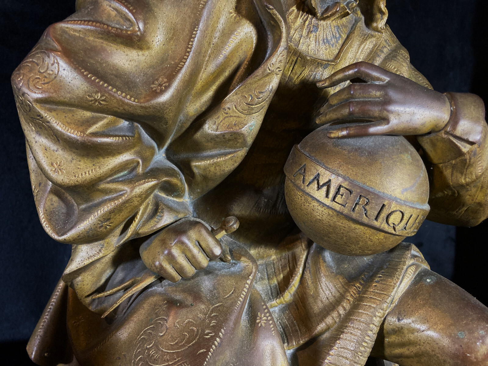 RARE FRENCH ‘DISCOVERY OF AMERICA’ STATUE OF CHRISTOPHER COLUMBUS – CIRCA 1890
