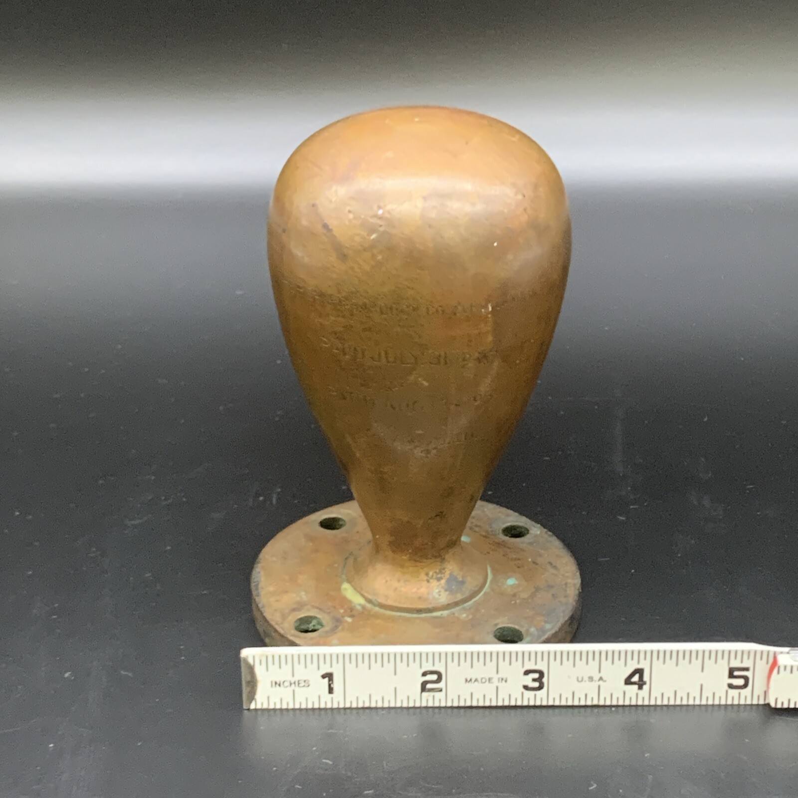Antique Bishop & Babcock Co. Eureka 10 Brass 5 1/2 inches tall