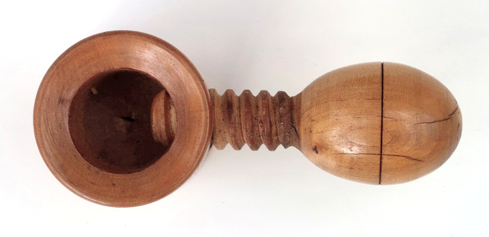 Vintage Wooden Nutcracker Screw Press Decorative & functional