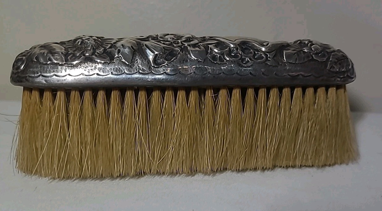 19th C. Gorham #212 REPOUSSE Sterling Silver Victorian Clothes Brush 5″ 73 Gram
