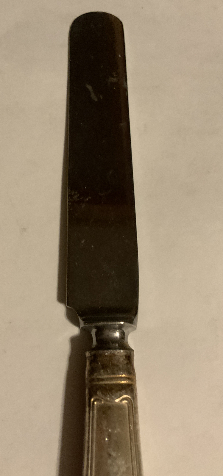 USN U.S. NAVY Kings Pattern Table Dinner Knife WWI WWII WW2 Silverplate Flatware