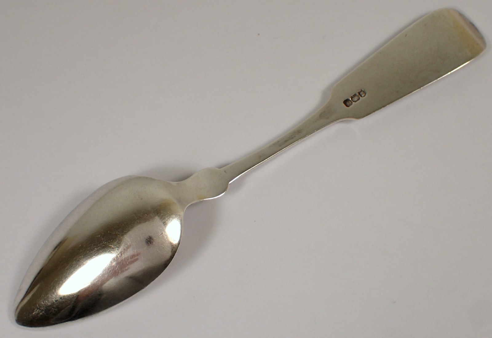 ESTATE Antique Signed American 18.9g Coin Silver Teaspoon 6 1/8″ Spoon Hulbert