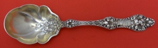 Old Orange Blossom by Alvin / Gorham Sterling Silver Sugar Spoon Gold Washed 6″