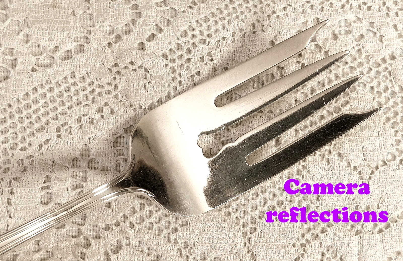 Vanity Fair (1924) ~ large Cold Meat Serving Fork (8 7/8″) ~ Gorham Silverplate