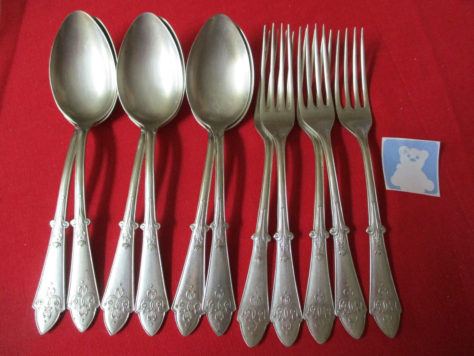 (11) Pc Clarfeld Alpacca Flatware, Large Spoons & Forks Stock#Y