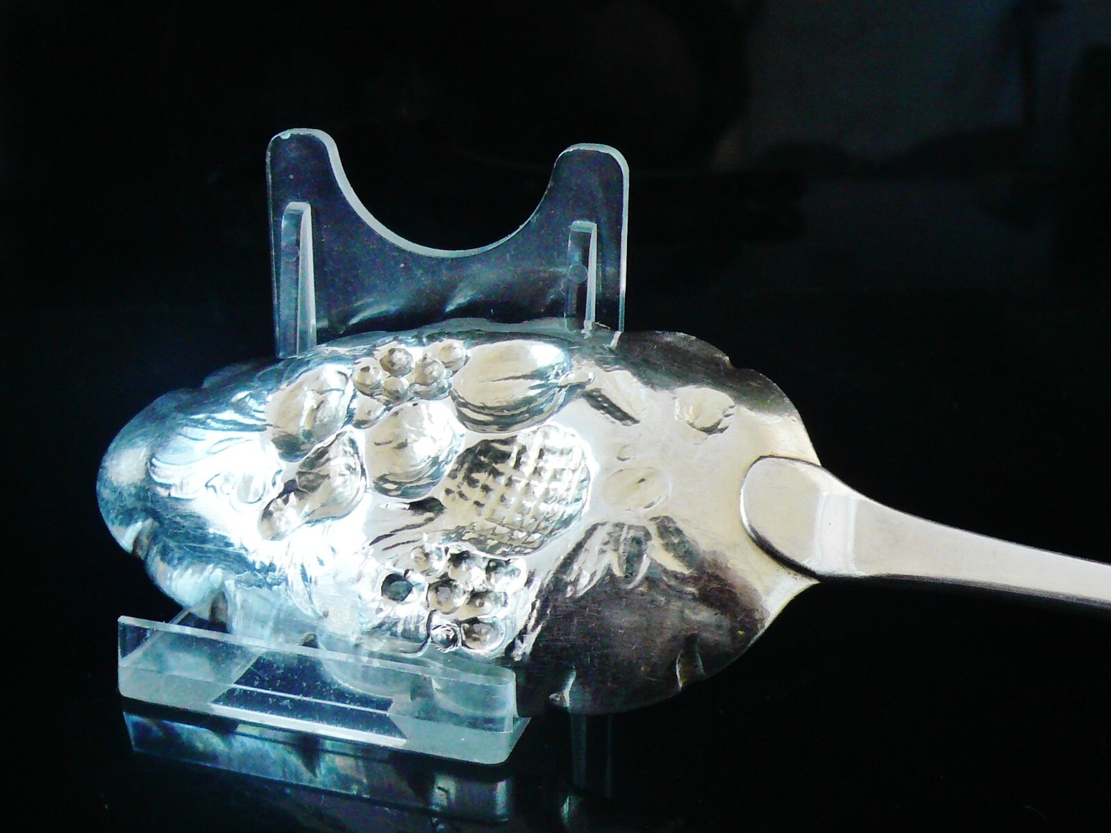 Scottish Provincial Large Silver Berry Spoon, James Erskine, ABERDEEN c.1800