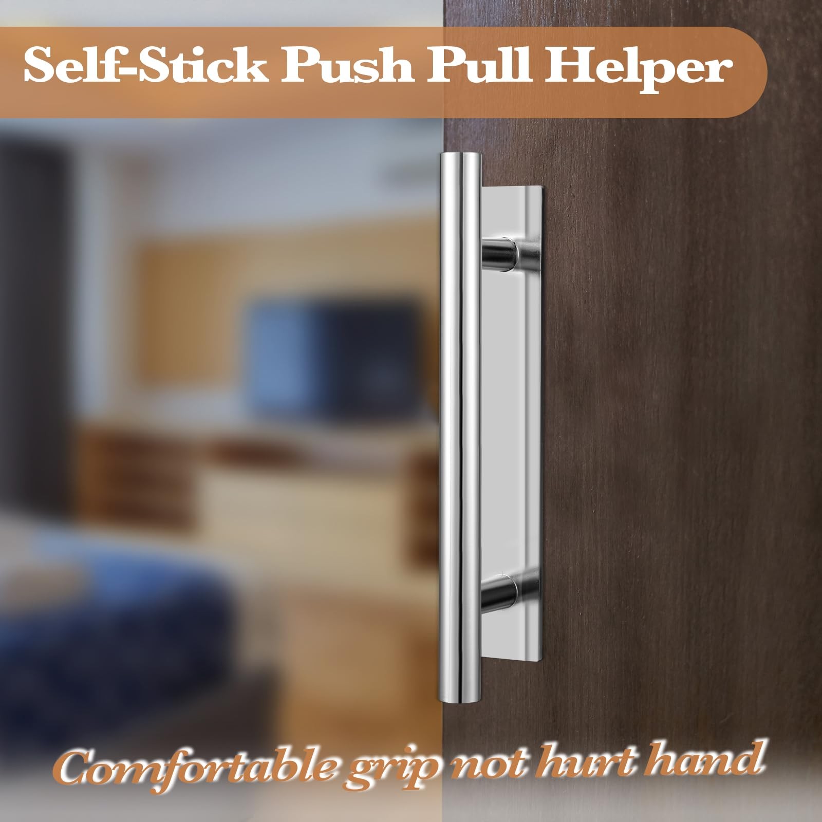 Barydat 50 Pack Self Stick Push Pull Helper Stick On Drawer Pulls Abs Plastic