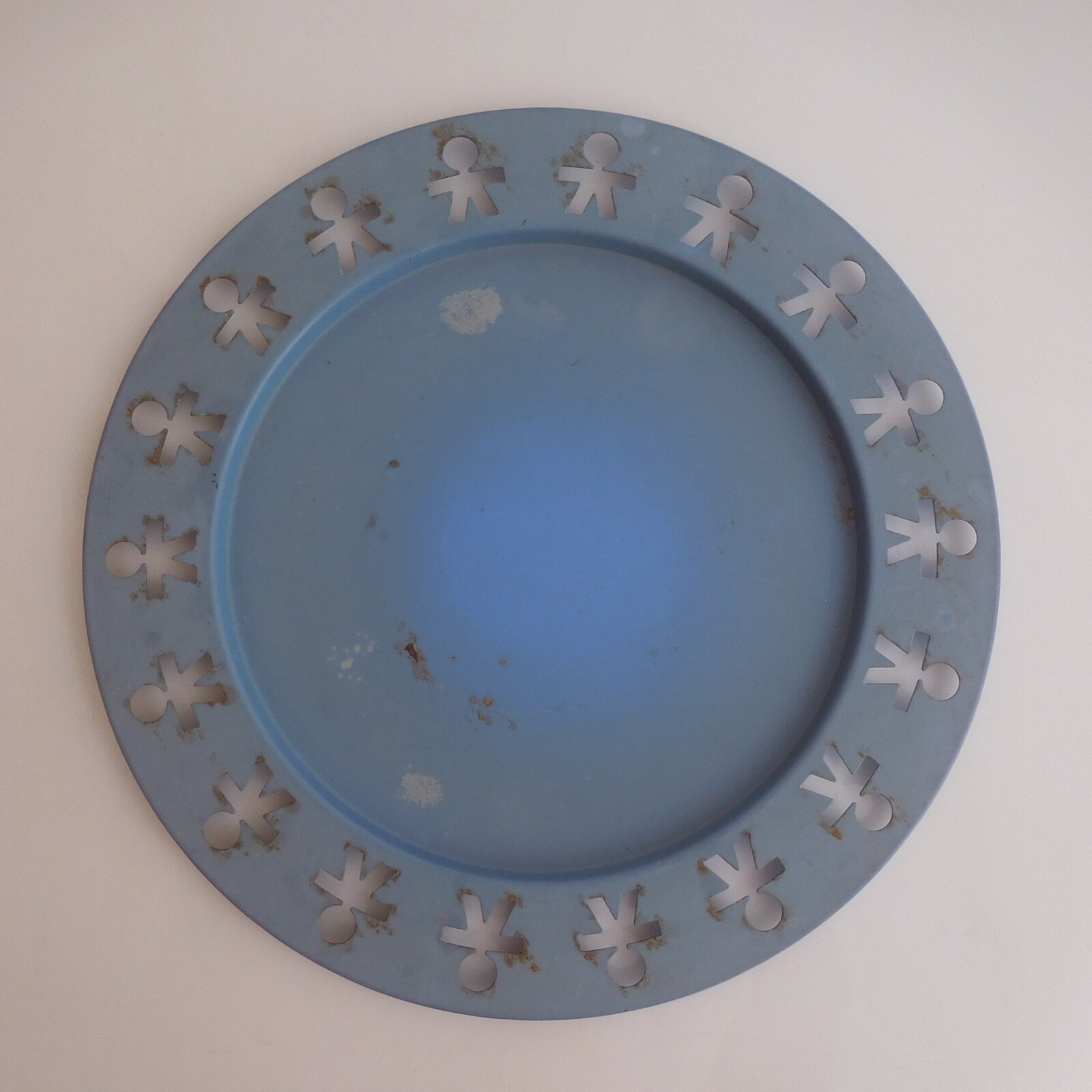 Design Platter Tray ALESSI EPOXY RESIN COLORED STEEL MADE IN ITALY N3929