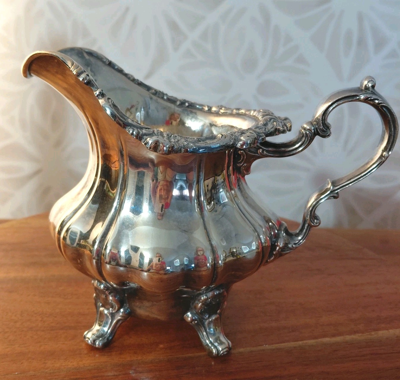 Vintage Gorham Rosewood YC1604 Silverplate Creamer Pitcher 3/4 Pint See Desc