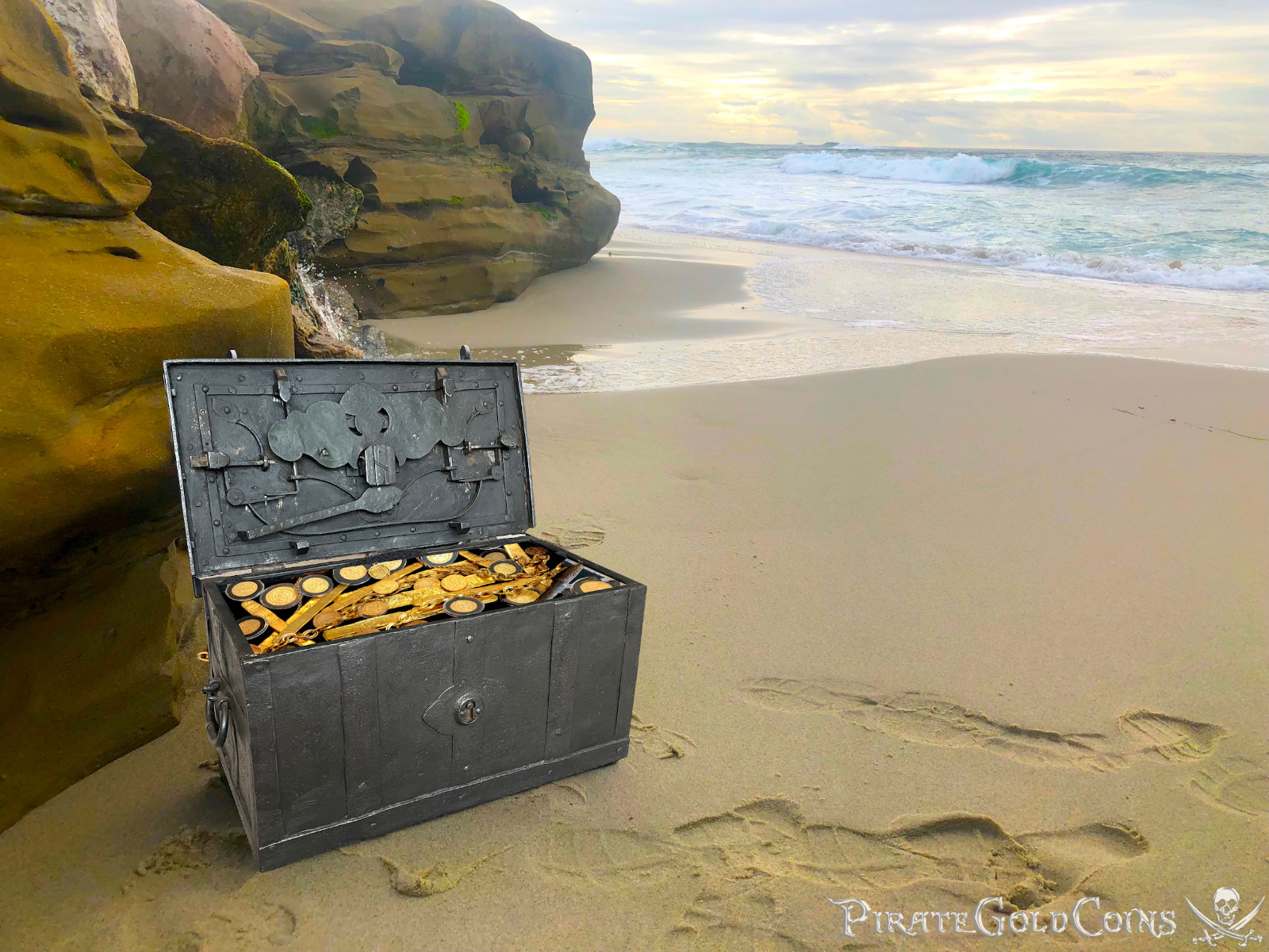 NUREMBERG TREASURE CHEST 1600’s PIRATE GOLD COINS SHIPWRECK TREASURE FLEET COB