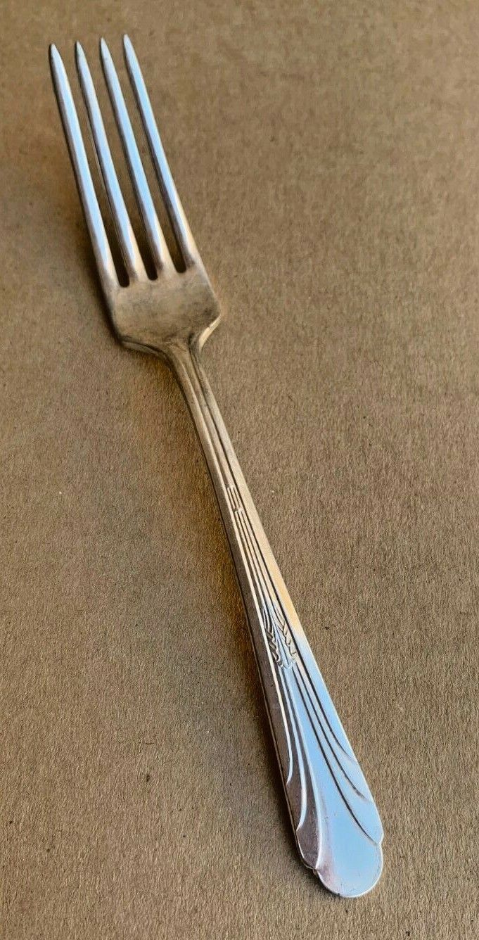 1 Dinner Fork Monroe Silver Co Brandon Plume International Silver IS Silverplate