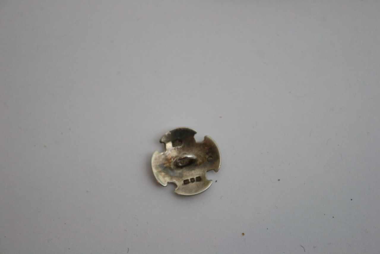 Antique sterling solid silver art noveau buckle & button set Goldsmiths 1907