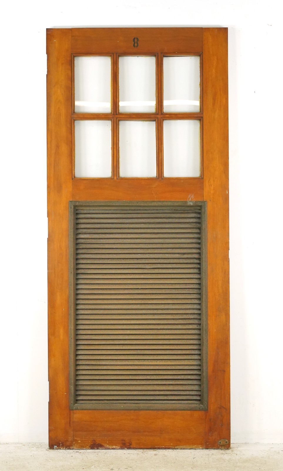Reclaimed Six Lite Vented Louver Wood Commercial Door 36.125 x 83.25 in.
