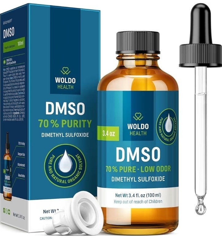 DMSO 70% with Demineralized Water 30% – Pharmaceutical Grade Glass Bottle 3.4…