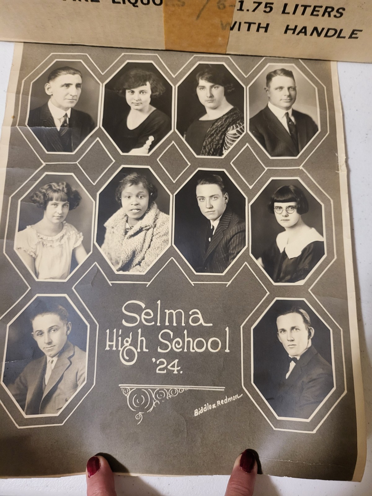 Antique Selma OH High School Class Photo 1924 11x 14″ B/W