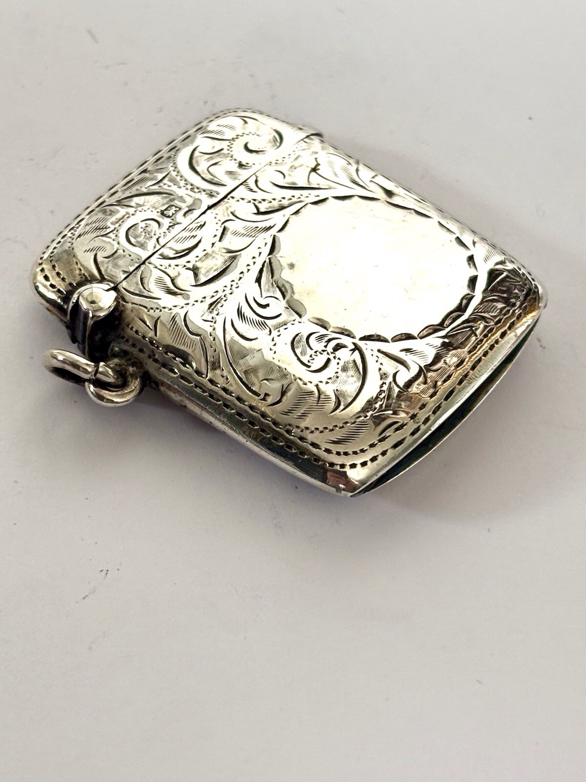 Antique Edwardian Silver Vesta Case GW HARVEY & CO BIRMINGHAM 1893