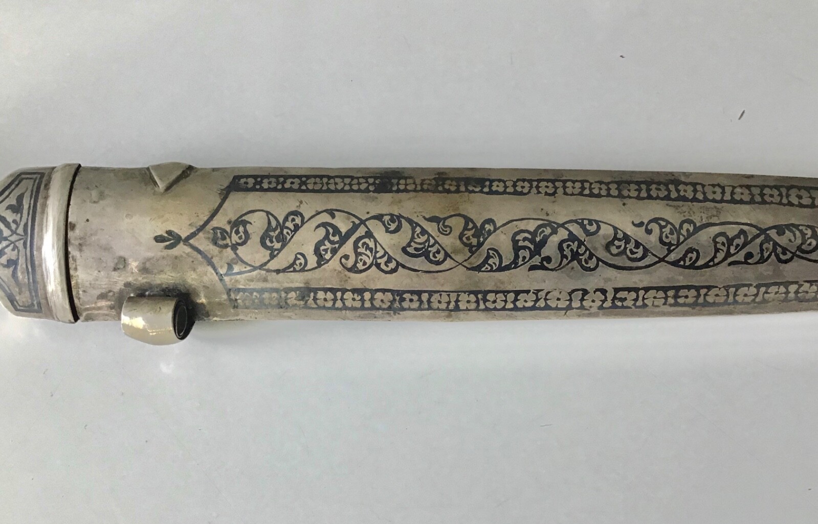 Russian silver antique niello Dagger Caucasian Kindjal knife ottoman