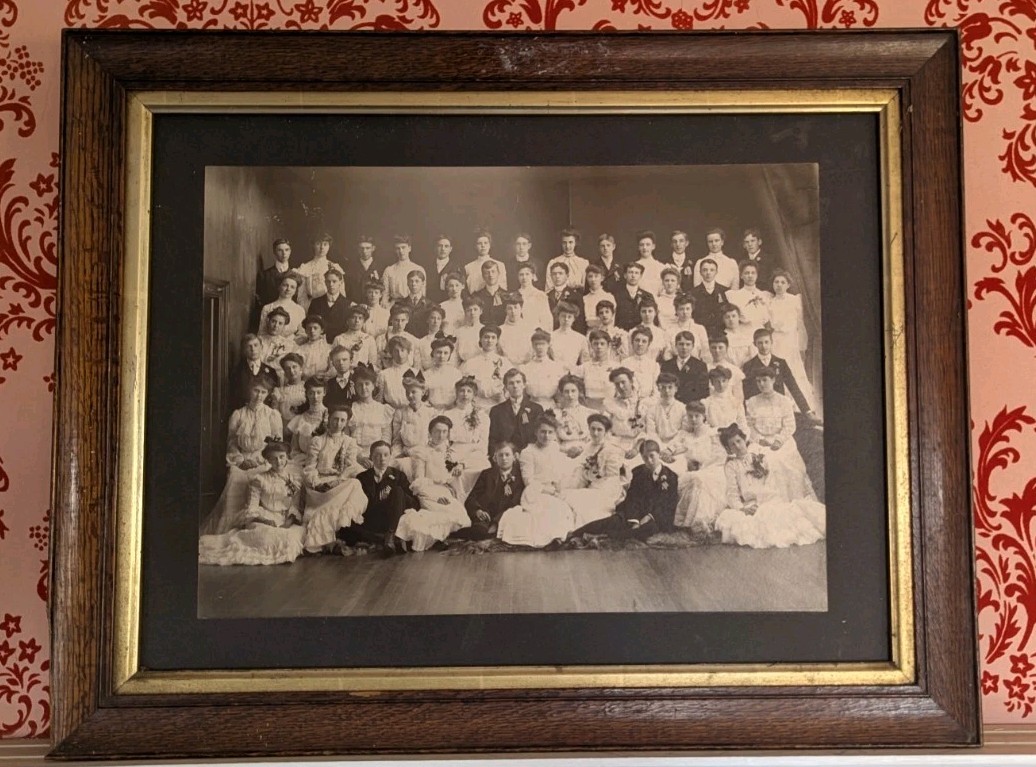 Antique Frame Missing Glass With Class Or Formal Dance Picture Frame 23.5″x19″