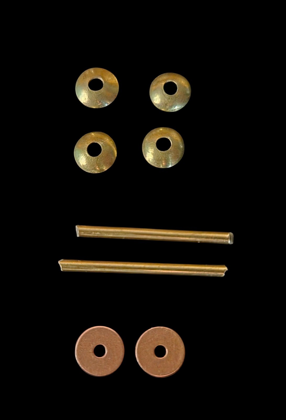 Straight Razor Pinning Kit (Domed Collars~Brass)