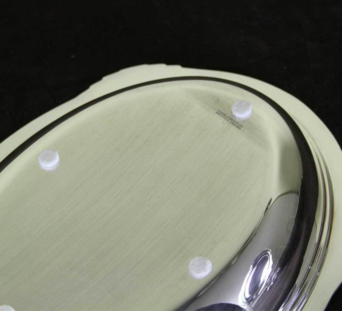 Silver Entree Dish & Cover with Platter 12 in. Jubilee, Patented Applied Border