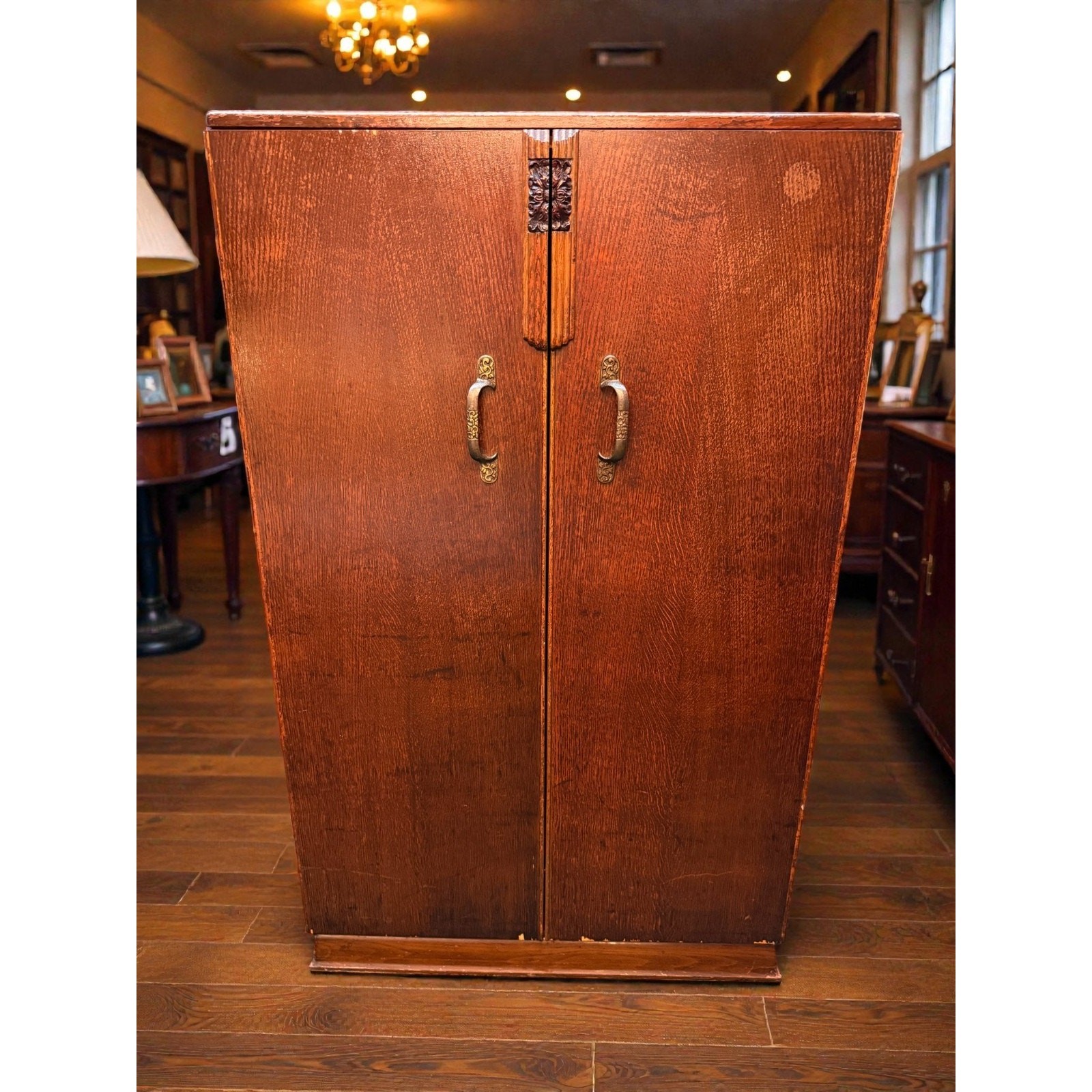 1940s CC41 Utility Art Deco Wardrobe Cabinet – WWII British Chifforobe Closet
