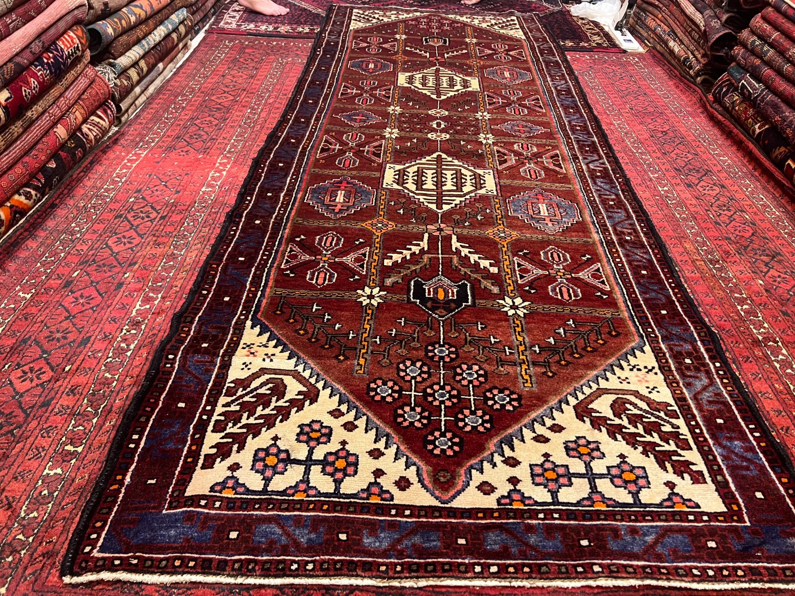 3 X 10 ft COLLECTORS’ ITEM Vintage Stunning Natural Vegetable Dye Shirvan Runner