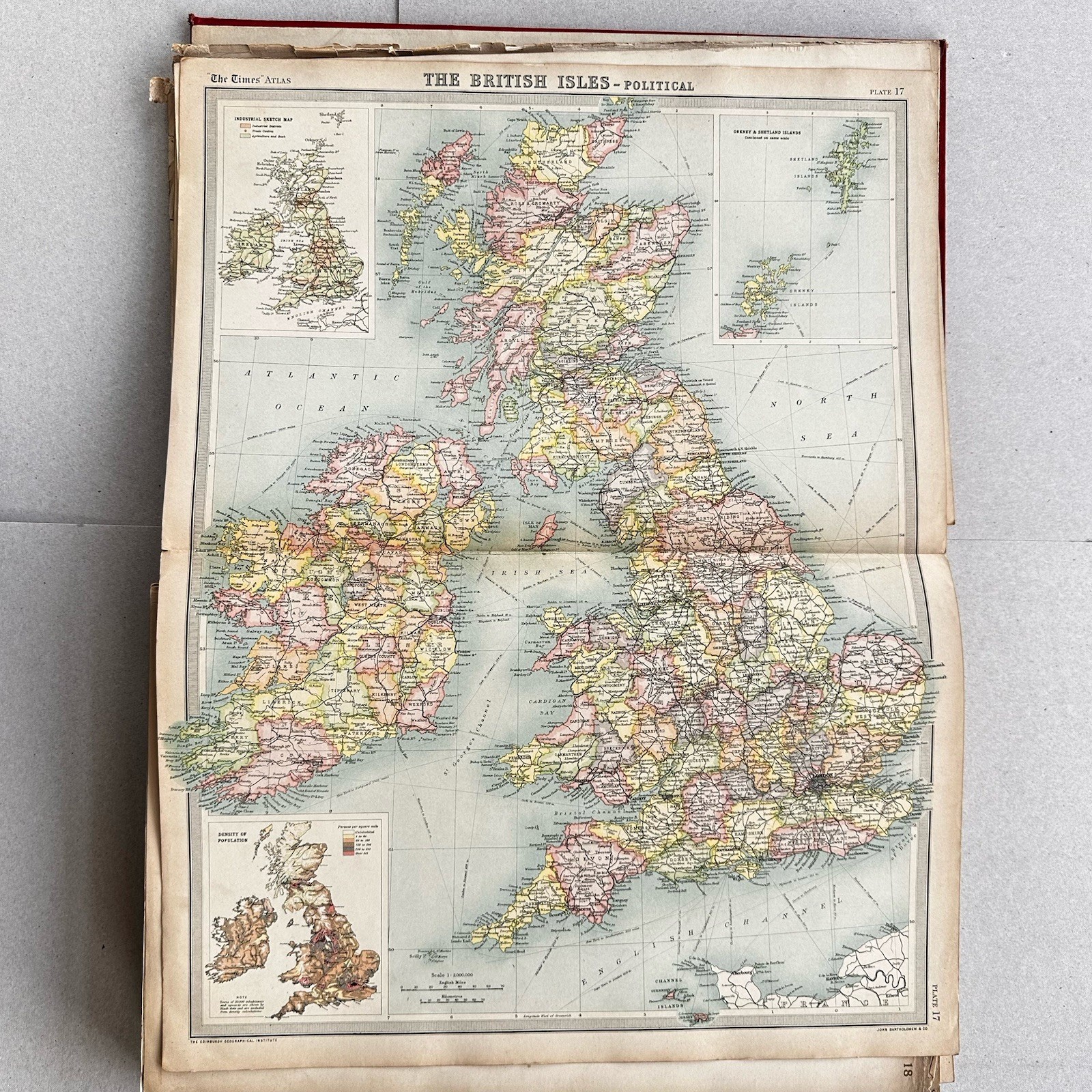 1922 The TIMES Survey Atlas of the World 112 maps Selfridge Edn Pre War (M)