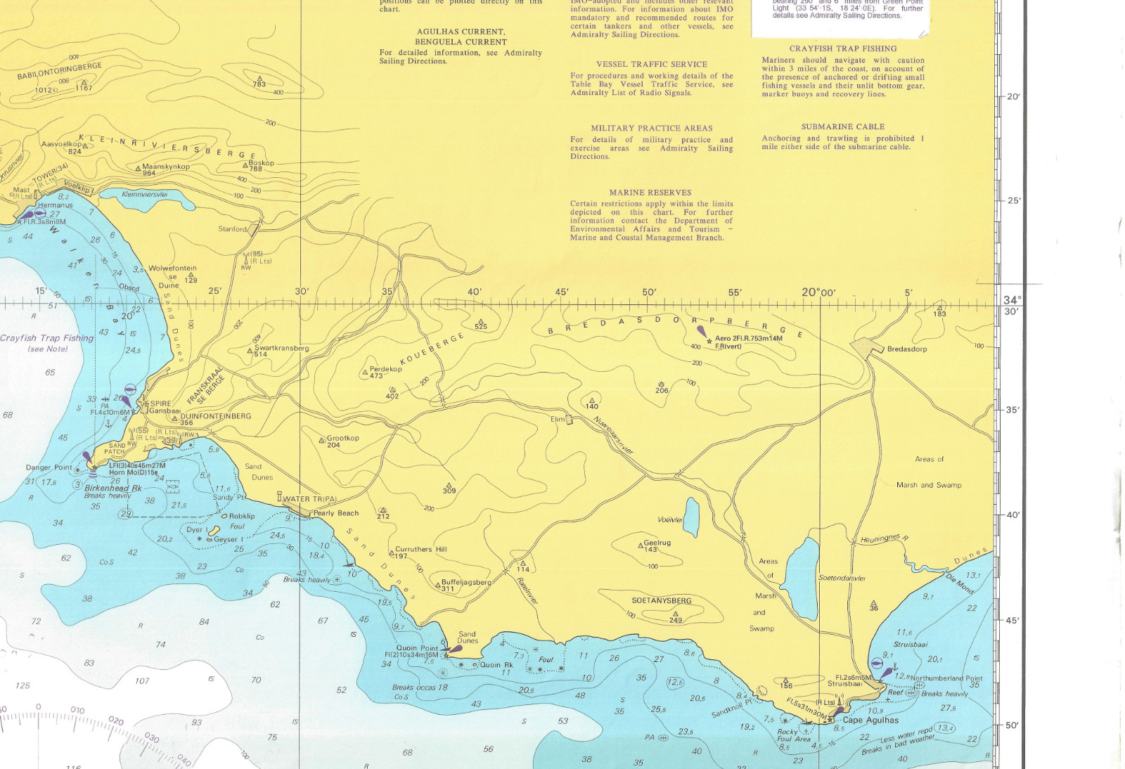 4152 Admiralty Chart Table Bay Cape Agulhas Republic South Africa Map Marine Wal