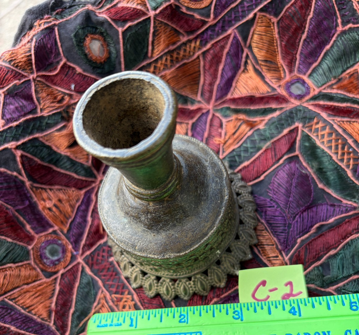Vintage Brass Chillum / Smoking Pipe Traditionally Used by Holy Men in India